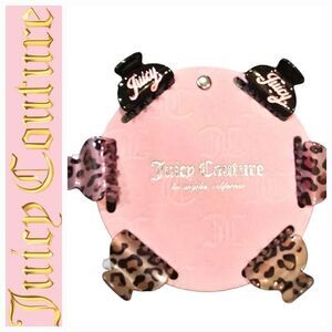 Juicy Couture Leopord Print/Signature Logo Hair Clip Set